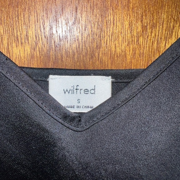 Wilfred size small midi satin silk dress- black - Picture 2 of 4